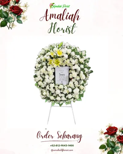 Krans Bunga Duka Cita di Simomulyo Baru